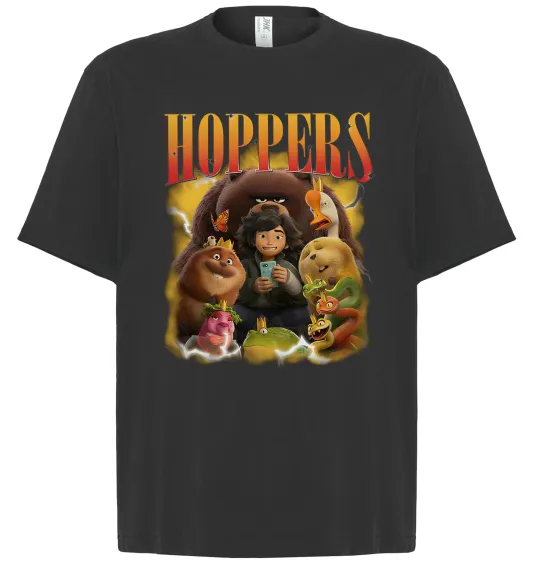 Футболка Оверсайз Стрибунці персонажі Черный фото