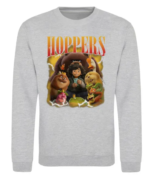 Свитшот Стрибунці персонажі Серый меланж фото