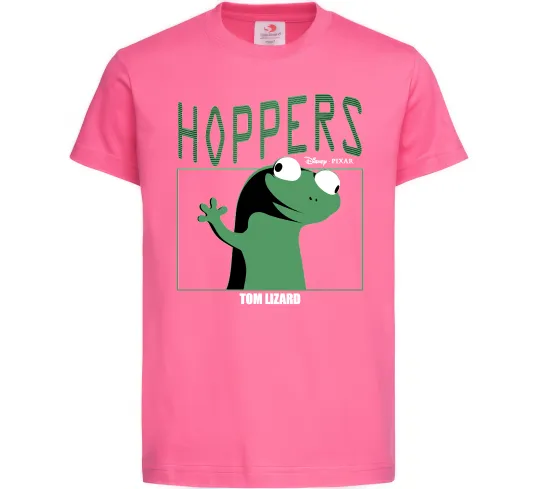 Детская футболка Tom Lizard meme Hoppers Ярко-розовый фото