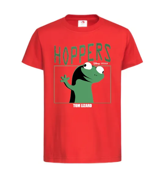 Детская футболка Tom Lizard meme Hoppers Красный фото