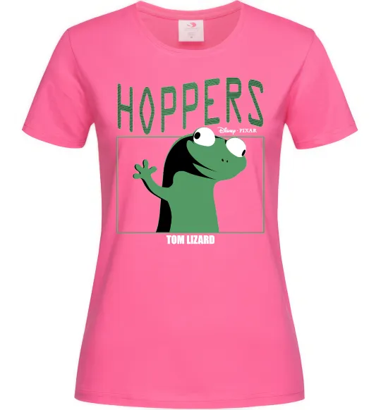 Женская футболка Tom Lizard meme Hoppers Ярко-розовый фото