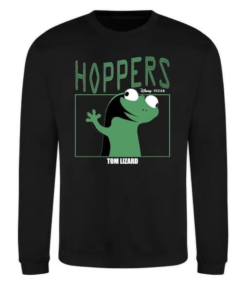 Свитшот Tom Lizard meme Hoppers Черный фото