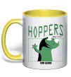 Чашка с цветной ручкой Tom Lizard meme Hoppers Лимонный фото