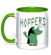 Чашка с цветной ручкой Tom Lizard meme Hoppers Лаймовый фото