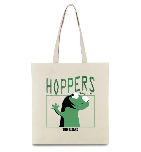 Эко-сумка Tom Lizard meme Hoppers Бежевый фото