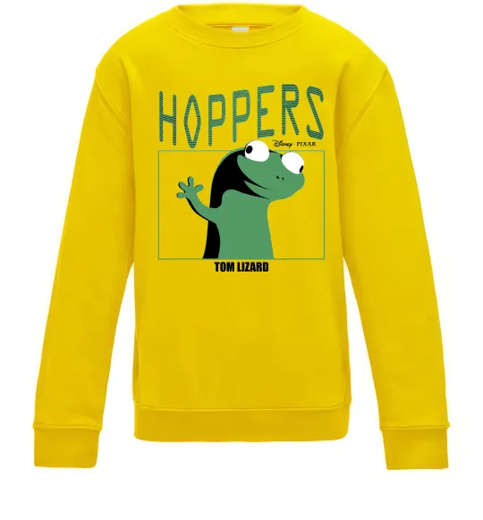 Детский Свитшот Tom Lizard meme Hoppers Солнечно желтый фото