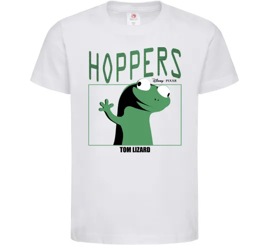 Детская футболка Tom Lizard meme Hoppers Белый фото