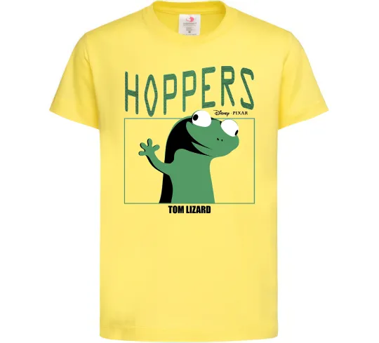 Детская футболка Tom Lizard meme Hoppers Лимонный фото