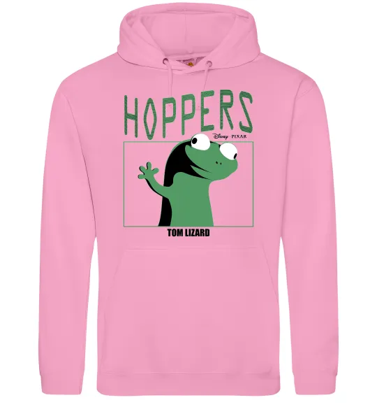 Мужская толстовка (худи) Tom Lizard meme Hoppers Розовый фото