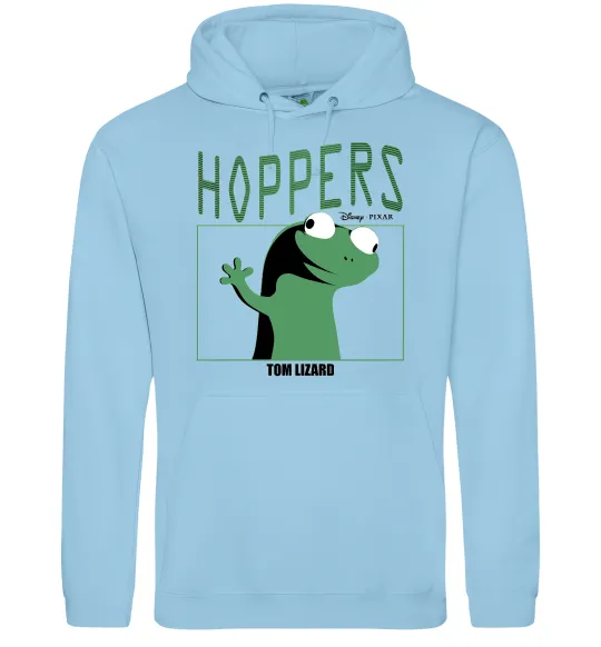 Мужская толстовка (худи) Tom Lizard meme Hoppers Голубой фото