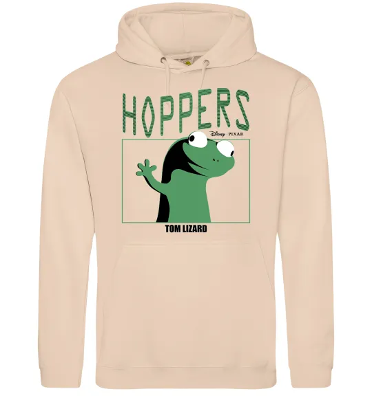 Женская толстовка (худи) Tom Lizard meme Hoppers Песочный фото