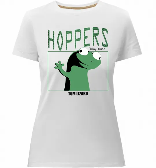 Женская премиум футболка Tom Lizard meme Hoppers Белый фото