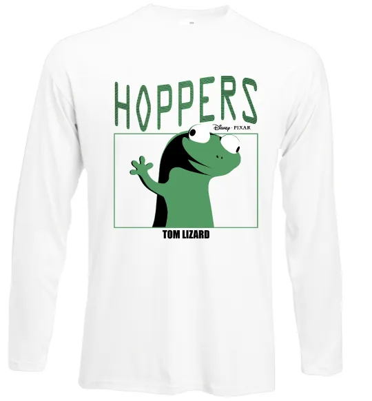 Лонгслив Tom Lizard meme Hoppers Белый фото