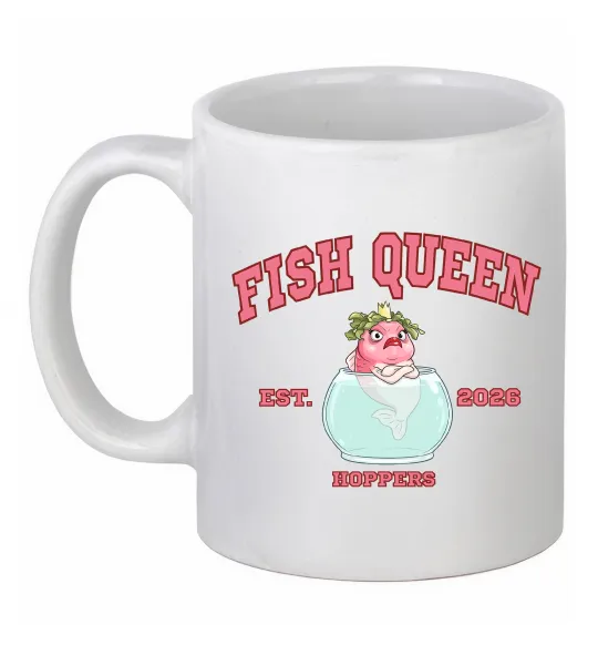 Чашка керамическая Fish Queen Hoppers Белый фото