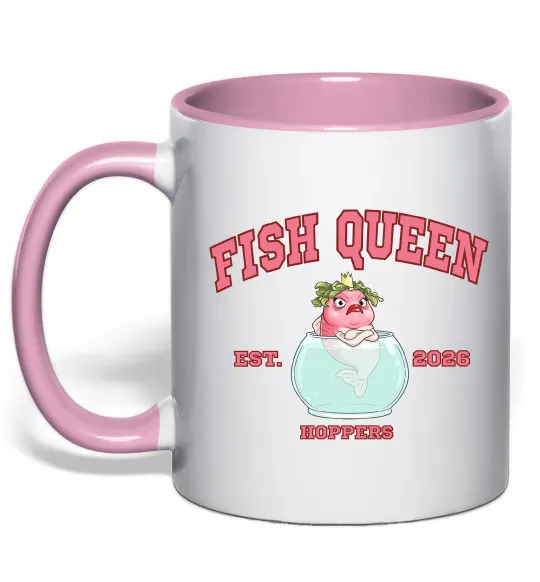 Чашка с цветной ручкой Fish Queen Hoppers Нежно розовый фото