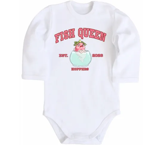Детский боди Fish Queen Hoppers Белый фото