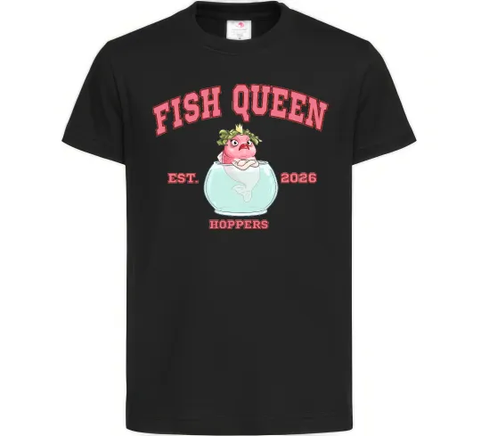 Детская футболка Fish Queen Hoppers Черный фото