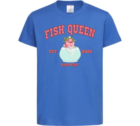 Детская футболка Fish Queen Hoppers Ярко-синий фото