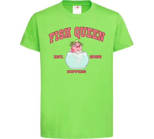 Детская футболка Fish Queen Hoppers Лаймовый фото