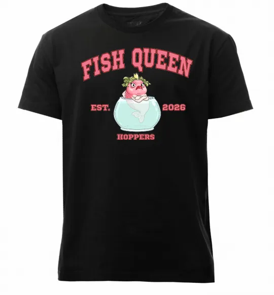 Мужская премиум футболка Fish Queen Hoppers Черный фото