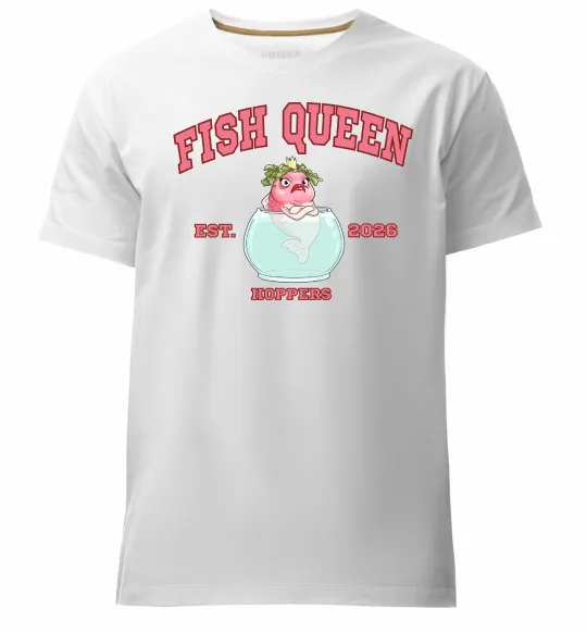 Мужская премиум футболка Fish Queen Hoppers Белый фото