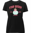 Женская премиум футболка Fish Queen Hoppers Черный фото