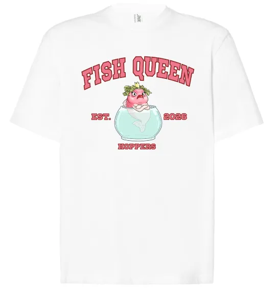 Футболка Оверсайз Fish Queen Hoppers Белый фото