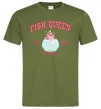 Мужская футболка Fish Queen Hoppers Оливковый фото