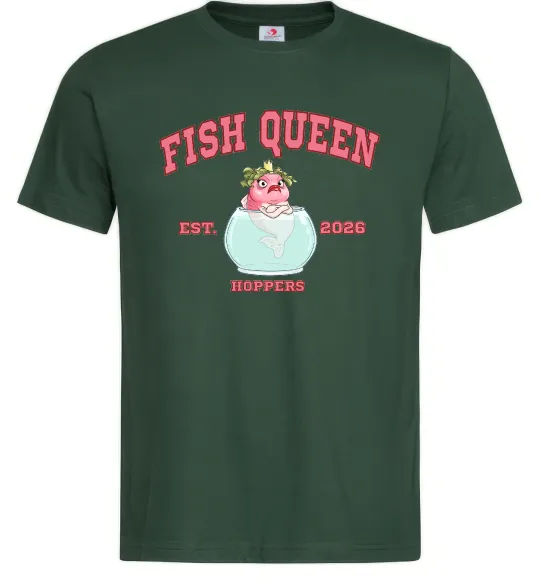 Мужская футболка Fish Queen Hoppers Темно-зеленый фото