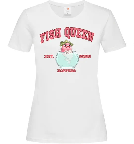 Женская футболка Fish Queen Hoppers Белый фото