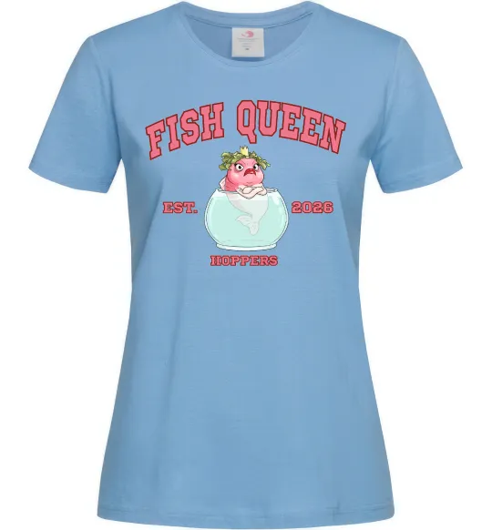 Женская футболка Fish Queen Hoppers Голубой фото