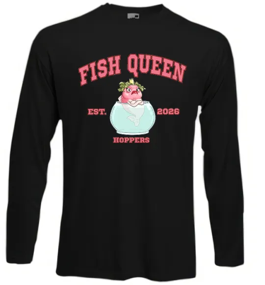 Лонгслив Fish Queen Hoppers Черный фото