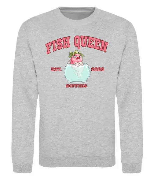 Свитшот Fish Queen Hoppers Серый меланж фото