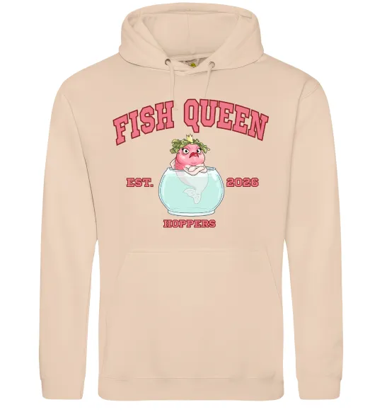 Мужская толстовка (худи) Fish Queen Hoppers Песочный фото