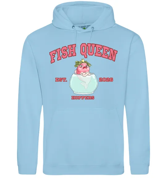 Мужская толстовка (худи) Fish Queen Hoppers Голубой фото