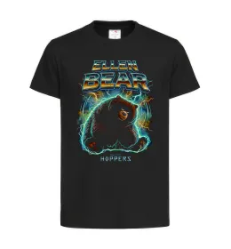Дитяча футболка Ellen Bear Hoppers Чорний фото