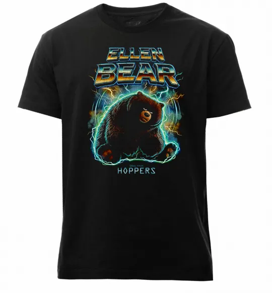 Мужская премиум футболка Ellen Bear Hoppers Черный фото