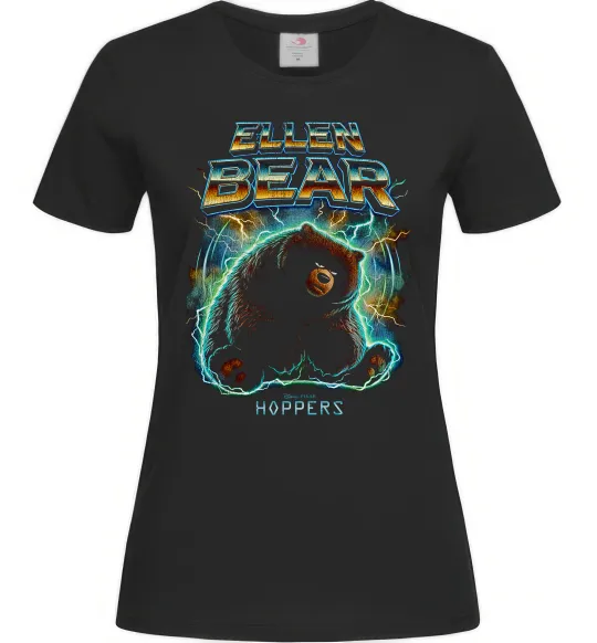 Женская футболка Ellen Bear Hoppers Черный фото