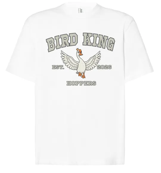 Футболка Оверсайз Bird King Белый фото