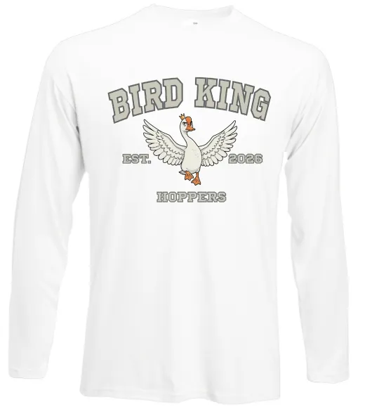 Лонгслив Bird King Белый фото