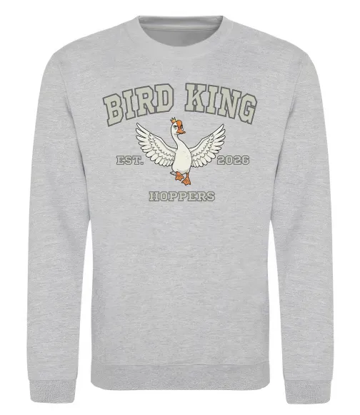 Свитшот Bird King Серый меланж фото