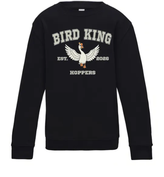 Детский Свитшот Bird King Черный фото