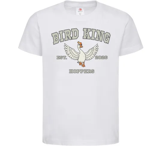 Детская футболка Bird King Белый фото
