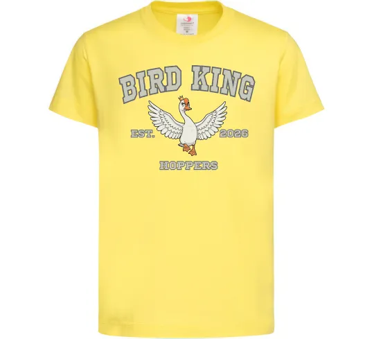 Детская футболка Bird King Лимонный фото
