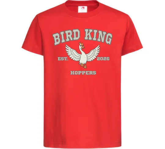 Детская футболка Bird King Красный фото