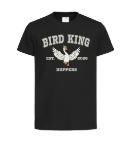 Дитяча футболка Bird King Чорний фото