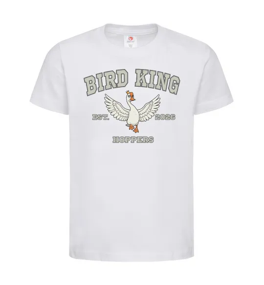 Детская футболка Bird King Белый фото