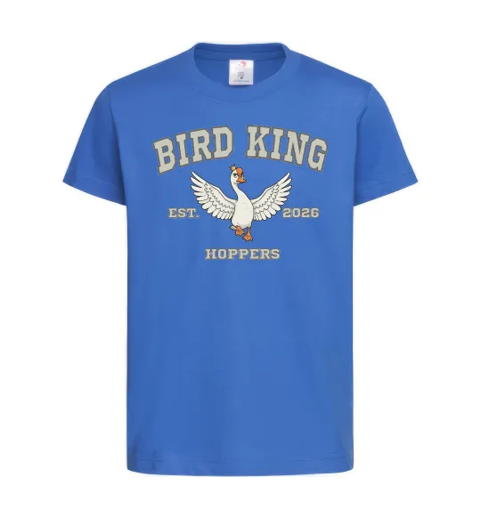 Детская футболка Bird King Ярко-синий фото