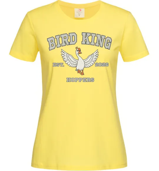 Женская футболка Bird King Лимонный фото