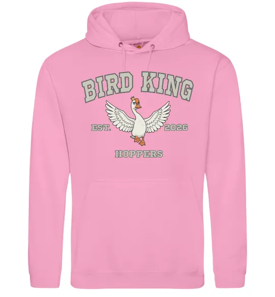 Мужская толстовка (худи) Bird King Розовый фото
